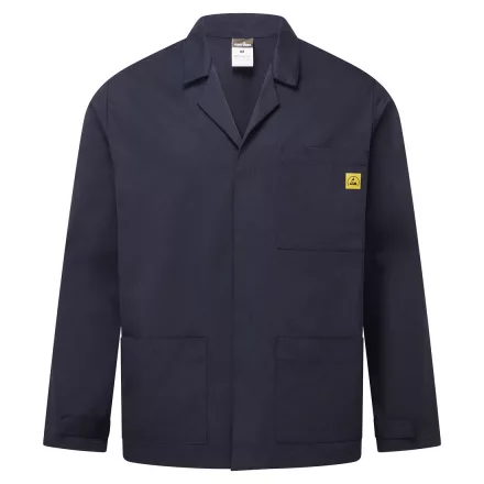 ESD antisztatikus labor kabát PW_AS18NVRXL Navy - XL méret