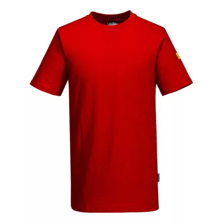 Antisztatikus ESD póló PW_AS20DRRXXXL Mélypiros - XXXL méret