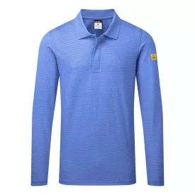   Antisztatikus hoszzú ujjú ESD póló L/S PW_AS23HBRS Hamilton kék - S méret