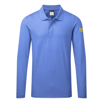 Antisztatikus hoszzú ujjú ESD póló L/S PW_AS23HBRS Hamilton kék - S méret