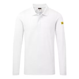   Antisztatikus hoszzú ujjú ESD póló L/S PW_AS23WHRXXXL Fehér - XXXL méret