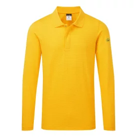   Antisztatikus hoszzú ujjú ESD póló L/S PW_AS23YE3S Deep Yellow - S méret
