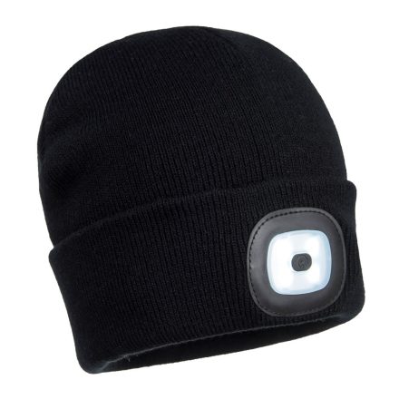 Beanie USB újratölthető LED-es fejlámpa  PW_B029BKR Fekete -  méret