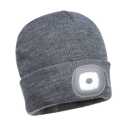 Beanie USB újratölthető LED-es fejlámpa  PW_B029GRR Szürke -  méret