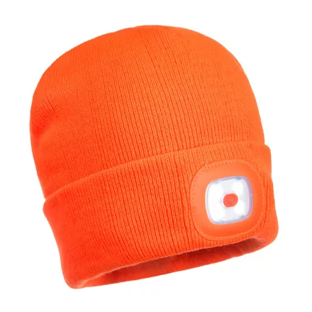 Beanie USB újratölthető LED-es fejlámpa  PW_B029ORR Narancs -  méret
