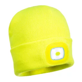   Beanie USB újratölthető LED-es fejlámpa  PW_B029YER Sárga -  méret