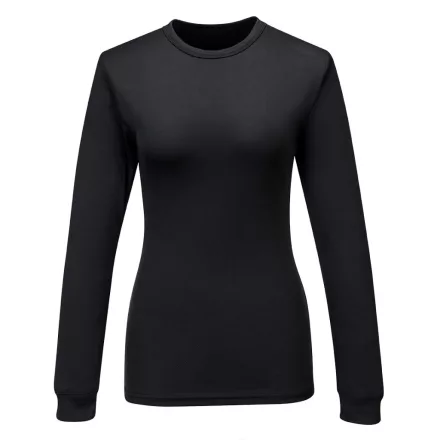 Női Baselayer Top L/S PW_B136BKRS Fekete - S méret