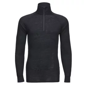   Merinói gyapjú 1/4 zippzáras felső PW_B184BKRS Fekete - S méret