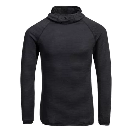 Waffle Fleece kapucnis Baselayer PW_B191BKRM Fekete - M méret