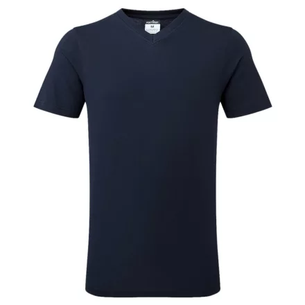 V-nyakú pamut póló PW_B197NARXXXL Navy - XXXL méret