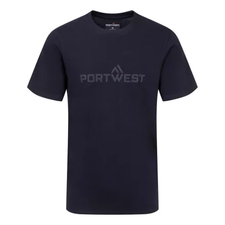 Portwest pamut póló S/S PW_B198NVRXL Navy - XL méret