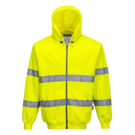 Hi-Vis zippzáros pulóver PW_B305YERXL Sárga - XL méret