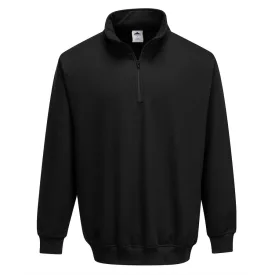   Sorrento zippzáras pulóver PW_B309BKRXXL Fekete - XXL méret