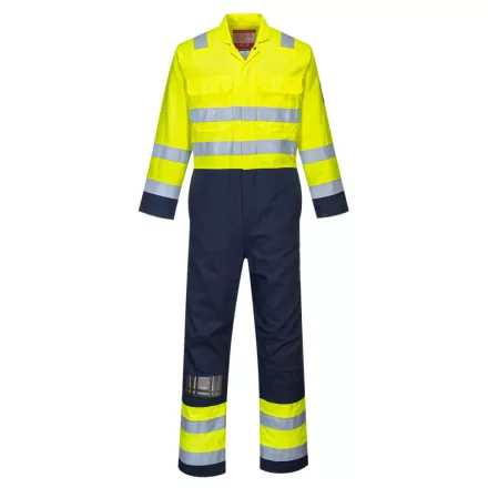 Bizflame Work Hi-Vis antisztatikus overál PW_BIZ7YNRXXL Sárga/Navy - XXL méret