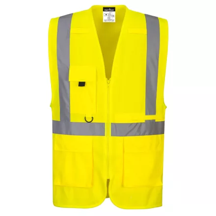 Hi-Vis Executive mellény tablet zsebbel  PW_C357YER4XL Sárga - 4XL méret