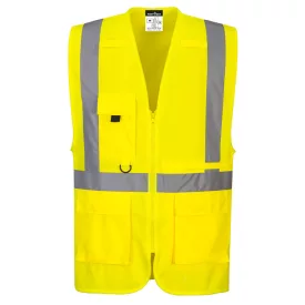   Hi-Vis Executive mellény tablet zsebbel  PW_C357YERXL Sárga - XL méret