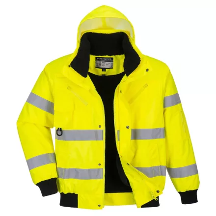 Hi-Vis 3 az 1-ben bomber dzseki  PW_C467YERXXXL Sárga - XXXL méret