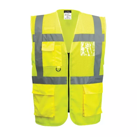 Madrid hálós vezetői mellény  PW_C496YER4XL Sárga - 4XL méret