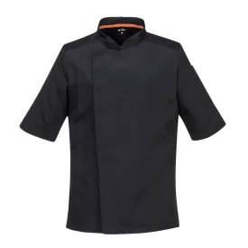   MeshAir Pro rövid ujjú séfkabát PW_C738BKRXXL Fekete - XXL méret