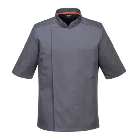   MeshAir Pro rövid ujjú séfkabát PW_C738SGRXXL Pala szürke - XXL méret