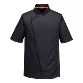   MeshAir Pro rövid ujjú séfkabát PW_C739BKRS Fekete - S méret