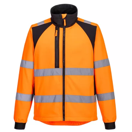 WX2 Eco Hi-Vis Softshell (2L) PW_CD875OBRXXXL Narancs/Fekete - XXXL méret