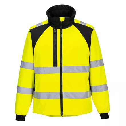 WX2 Eco Hi-Vis Softshell (2L) PW_CD875YBRXL Sárga/Fekete - XL méret