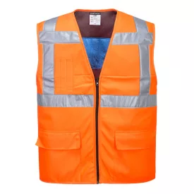   Jól láthatósági hűtőmellény PW_CV02ORRL/XL Narancs - L/XL méret