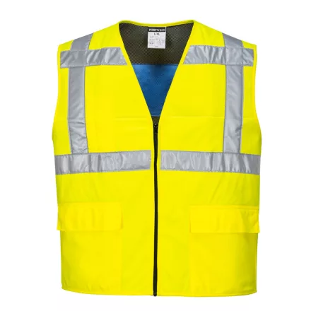 Jól láthatósági hűtőmellény PW_CV02YERL/XL Sárga - L/XL méret