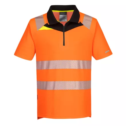 DX4 Hi-Vis póló S/S PW_DX412OBRXXL Narancs/Fekete - XXL méret