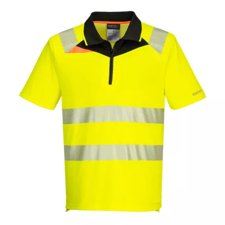 DX4 Hi-Vis póló S/S PW_DX412YBRL Sárga/Fekete - L méret