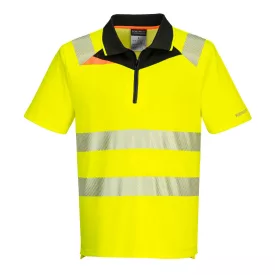 DX4 Hi-Vis póló S/S PW_DX412YBRM Sárga/Fekete - M méret