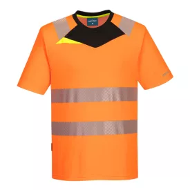 DX4 Hi-Vis póló S/S PW_DX413OBRM Narancs/Fekete - M méret