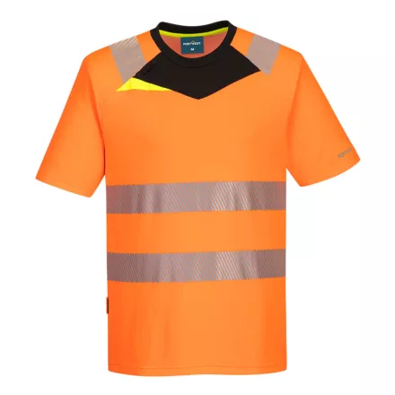 DX4 Hi-Vis póló S/S PW_DX413OBRS Narancs/Fekete - S méret