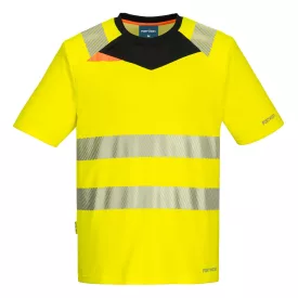 DX4 Hi-Vis póló S/S PW_DX413YBRL Sárga/Fekete - L méret