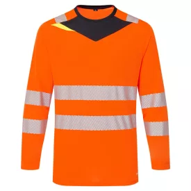   DX4 Hi-Vis hosszú ujjú póló L/S PW_DX416OBRM Narancs/Fekete - M méret