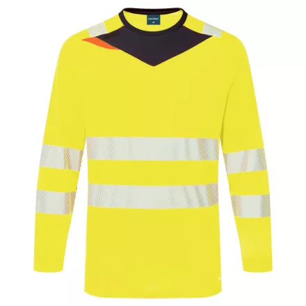 DX4 Hi-Vis hosszú ujjú póló L/S PW_DX416YBR5XL Sárga/Fekete - 5XL méret