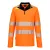 DX4 Hi-Vis cipzáras póló L/S  PW_DX419OBRXXL Narancs/Fekete - XXL méret