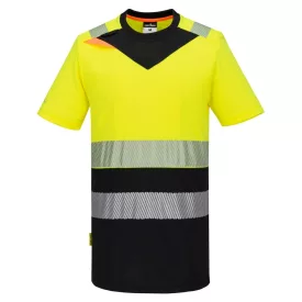   DX4 Hi-Vis Class 1 póló S/S PW_DX434YBRXL Sárga/Fekete - XL méret