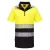 DX4 Hi-Vis cipzáros Class 1 póló S/S  PW_DX435YBRL Sárga/Fekete - L méret