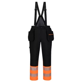   DX4 Hi-Vis 1. osztályú téli kantáros nadrág PW_DX437OBRM Narancs/Fekete - M méret