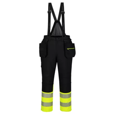 DX4 Hi-Vis 1. osztályú téli kantáros nadrág PW_DX437YBRXL Sárga/Fekete - XL méret