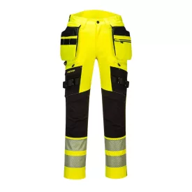   DX4 Hi-Vis nadrág lezippzározható lengőzsebbel PW_DX442YBR48 Sárga/Fekete - 48 méret