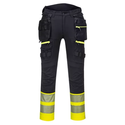 DX4 Hi-Vis levehető holster zsebes Class 1 nadrág PW_DX445YBR32 Sárga/Fekete - 32 méret