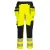 DX4 Hi-Vis nadrág lezippzározható lengőzsebbel PW_DX454YBR38 Sárga/Fekete - 38 méret