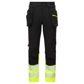   DX4 Hi-Vis nadrág lezippzározható lengőzsebbel PW_DX457YBR28 Sárga/Fekete - 28 méret