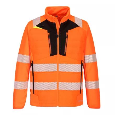 DX4 Hi-Vis Hybrid Baffle kabát PW_DX473OBRS Narancs/Fekete - S méret