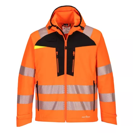DX4 Hi-Vis Softshell (3L) PW_DX475OBRM Narancs/Fekete - M méret