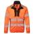 DX4 Hi-Vis kapucnis cipzáras pulóver PW_DX477OBRXXXL Narancs/Fekete - XXXL méret