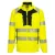 DX4 Hi-Vis kapucnis cipzáras pulóver PW_DX477YBRL Sárga/Fekete - L méret